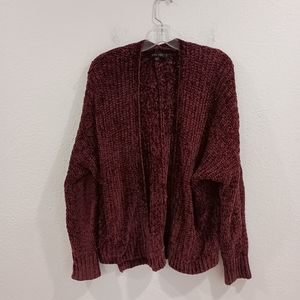 Love Tree Velvet Knit Cardigan Sweater